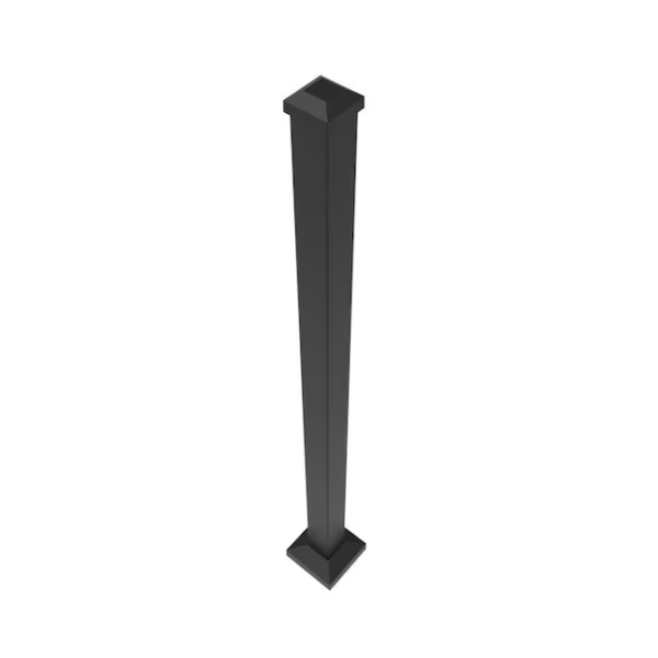 2-in x 2-in x 3-1/2-ft Black Sand Steel Deck Post - Image 3