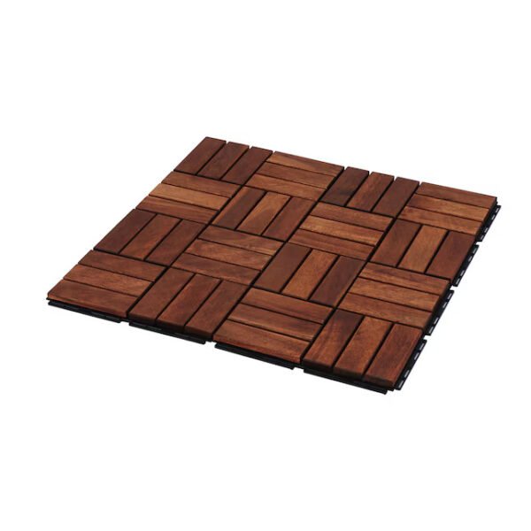 12-in x 12-in 10-Pack Prefinished Tigerwood Deck Tile